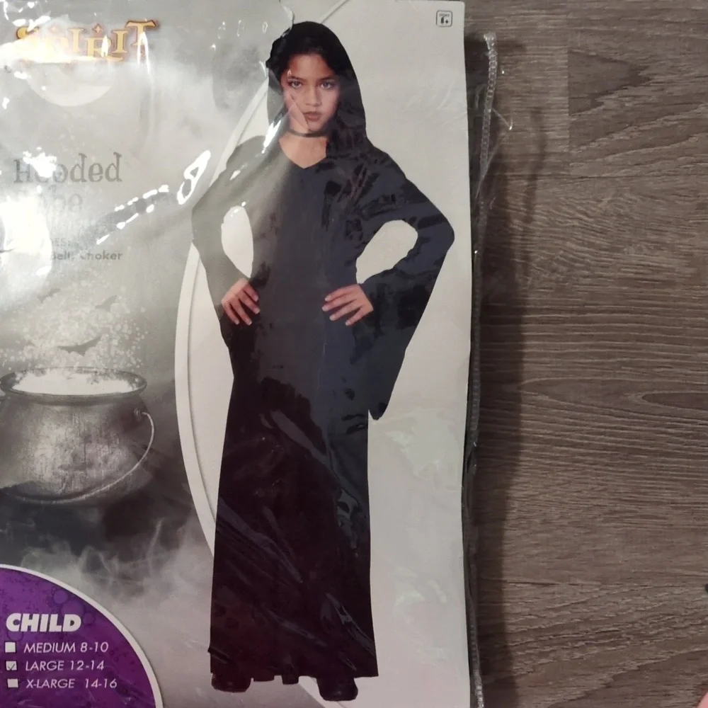 Spirit Halloween Costume Hooded Robe Size Large (12-14) - Picture 4 of 5